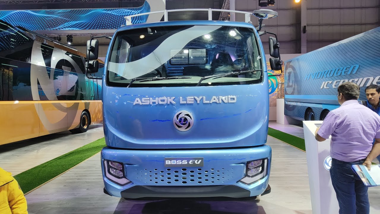 Ashok Leyland Boss EV Truck Launched @ 2023 Auto Expo - Walkaround | Full Interior And Exterior - YouTube